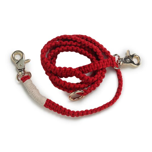 macramé square knot leash and collar for dogs by Barks & Wags