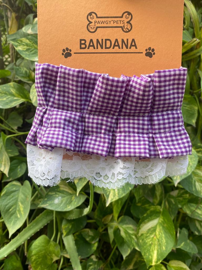 Frilly Bandana: Purple