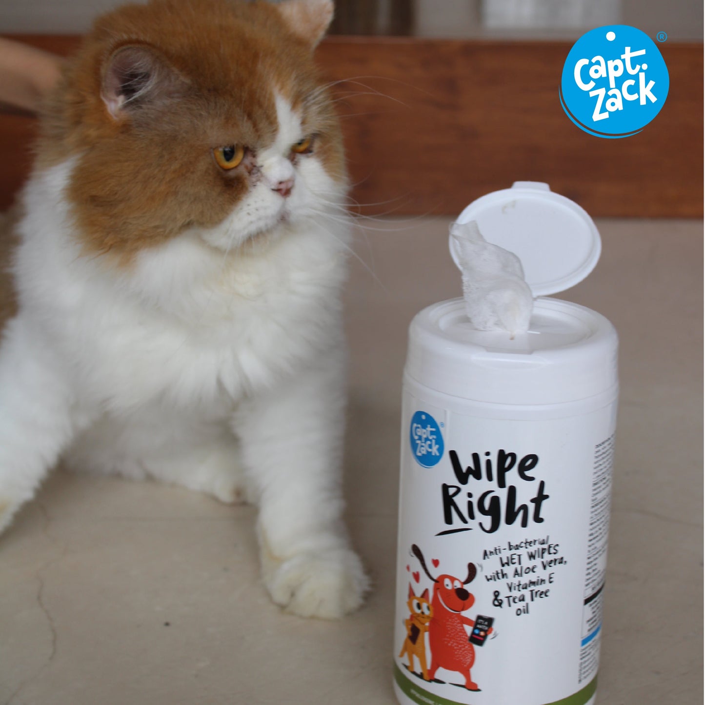 Wipe Right Anti-Bacterial Wet Wipes For Dogs & Cats