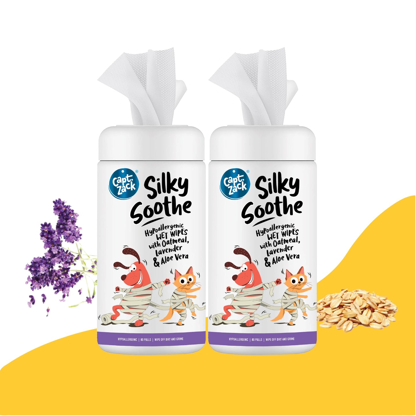 Silky Soothe Hypoallergenic Wet Wipes Pack of 2