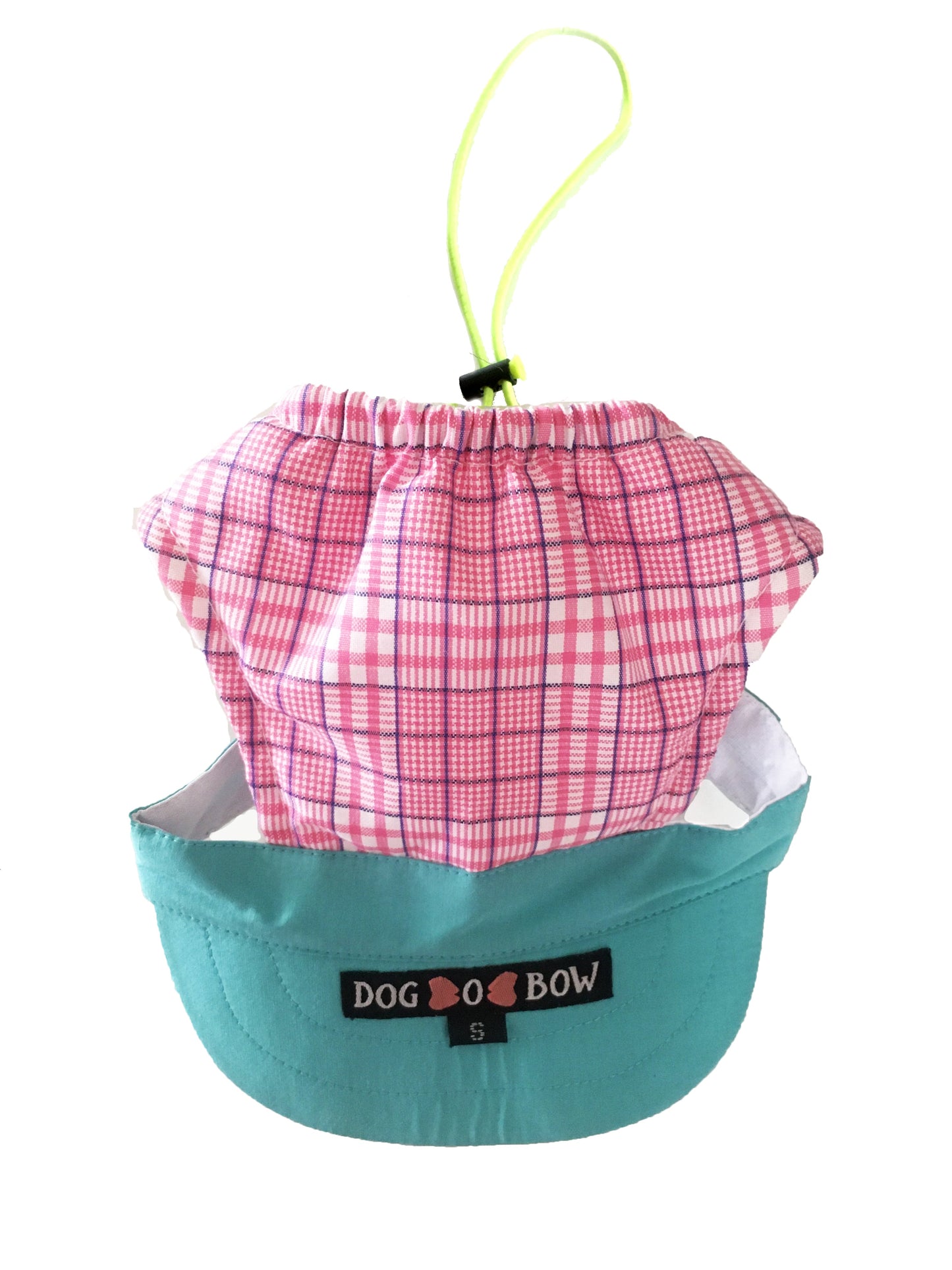 Teal-Pink Check Baseball cap