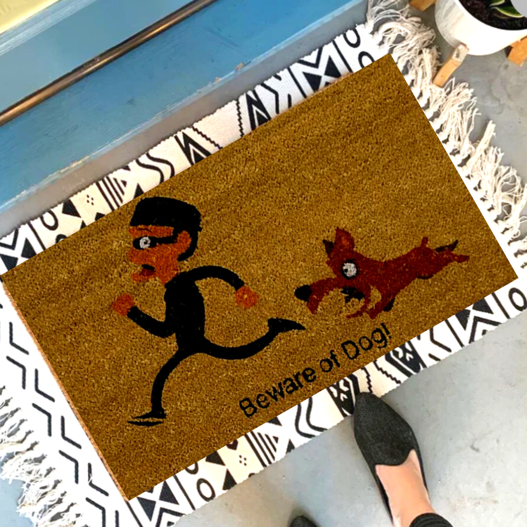 Beware of  Dog Door mat