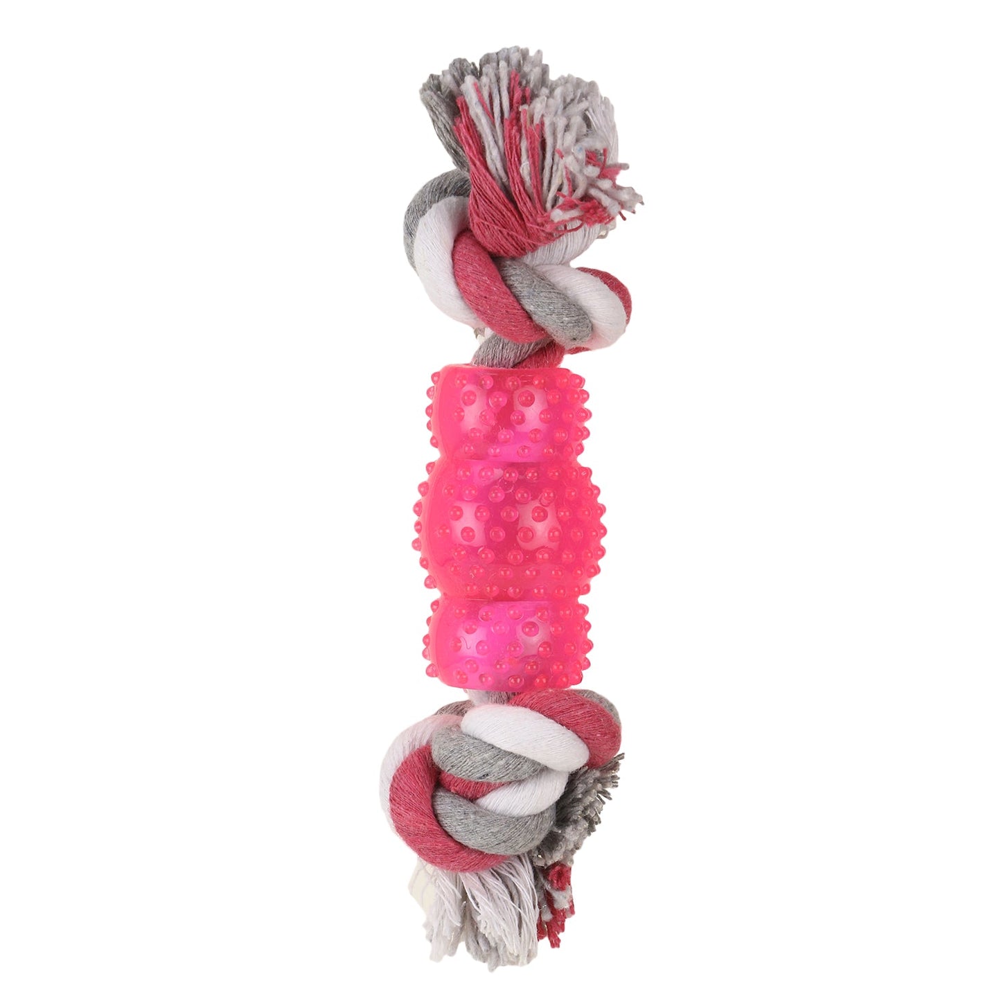 BASIL Pure Cotton Rope Toy for Dogs & Puppies (Pink)