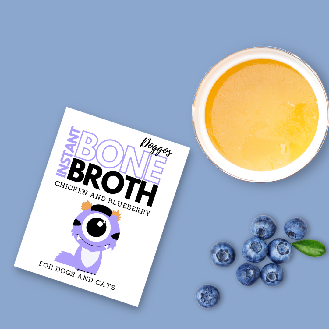 Instant Bone Broth - Chicken with Blueberries (Pack of 5 - Make 500ml Bone Broth with 5 sachets)