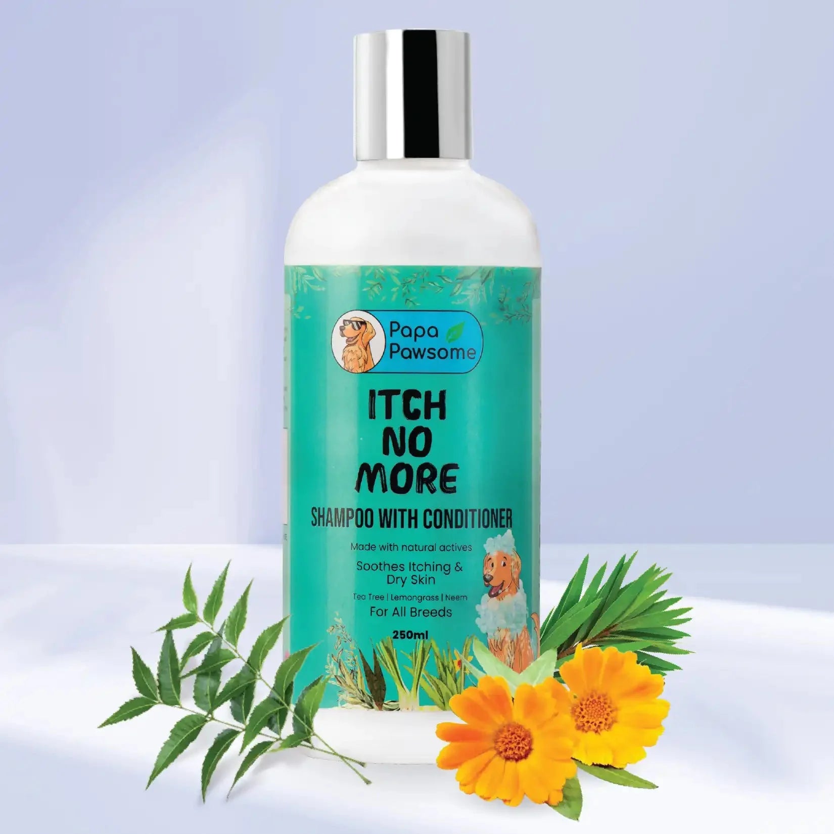 Itch No More Shampoo with Conditioner for Dog, 250 ml - Papa Pawsome