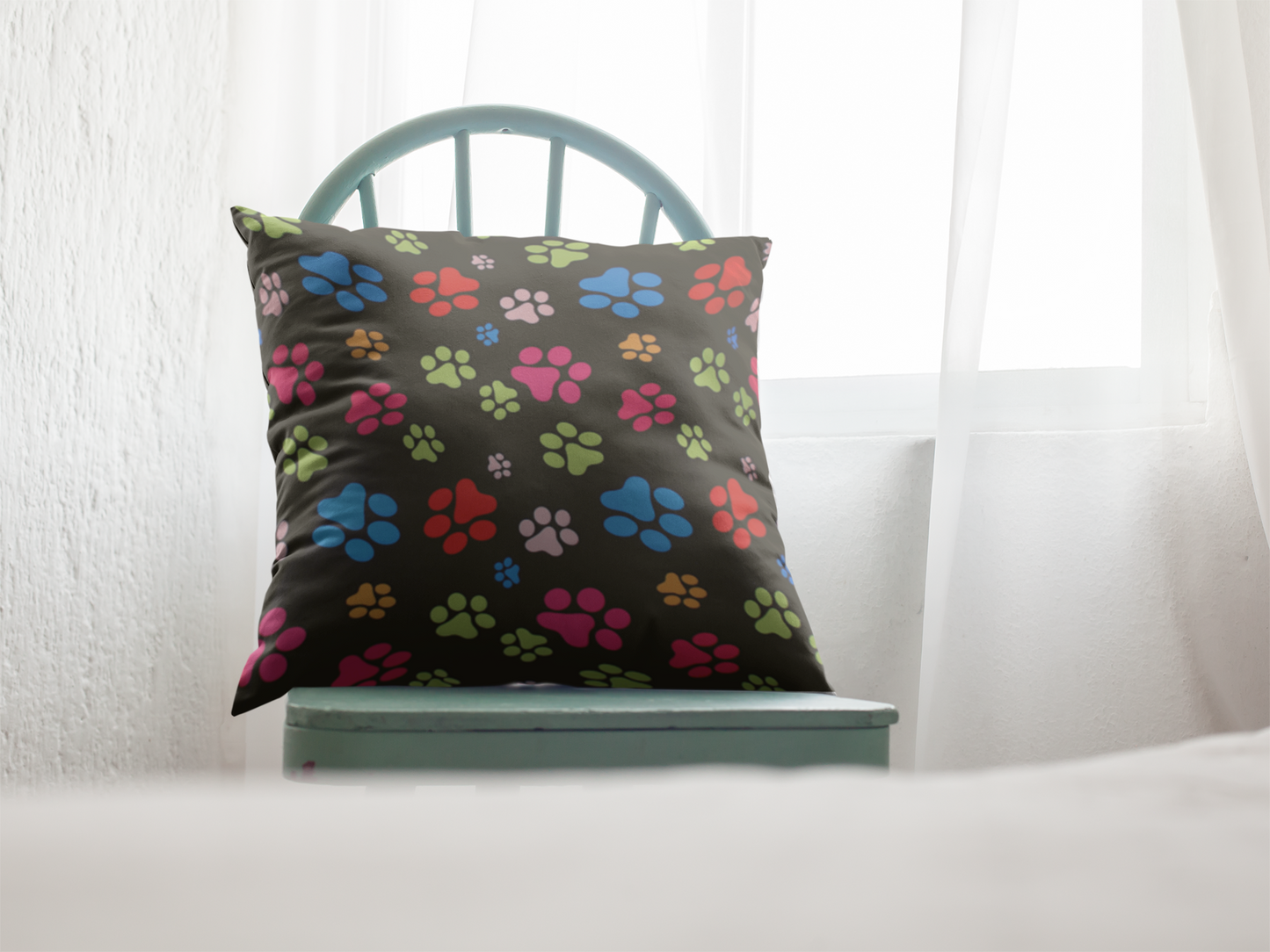 Colorful Paw Cushion Cover - PawLaLand
