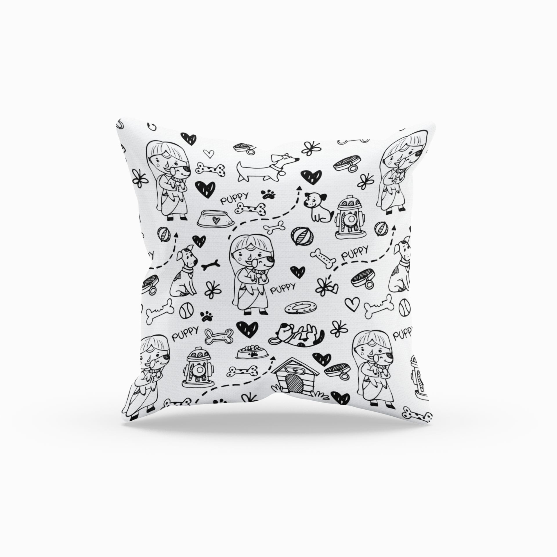 Sweet Puppy Cushion Cover - PawLaLand