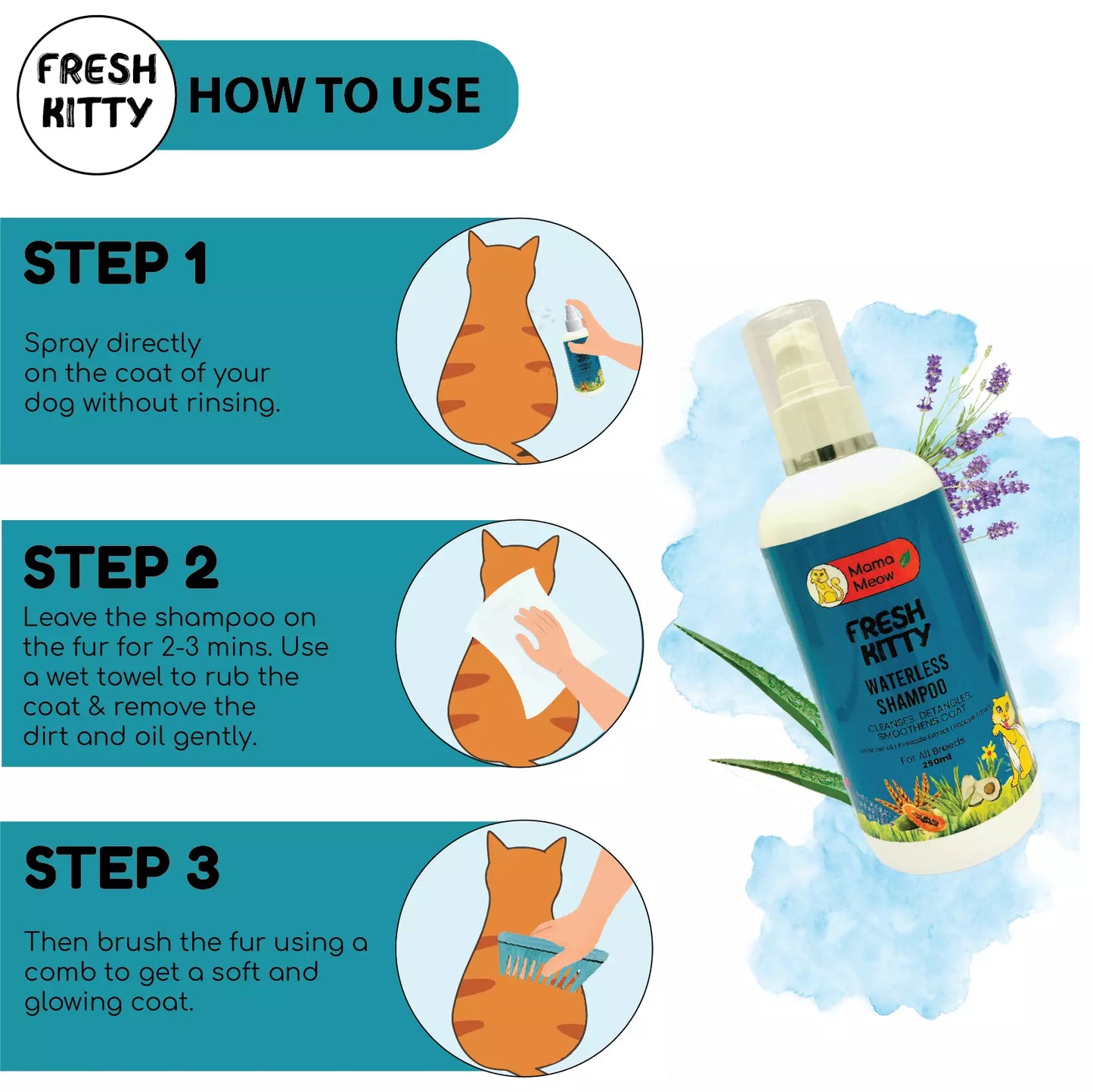 Fresh Kitty Waterless Shampoo